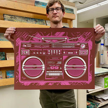 Load image into Gallery viewer, Crown Boombox : 19x25" Screenprint