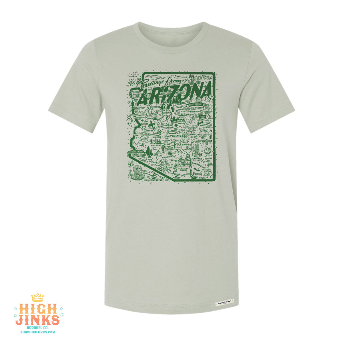 SALE，送料無料 MADE IN USA MAP Tシャツ アリゾナ州地図デザインTシャツ