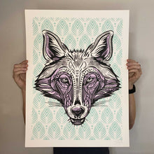 Load image into Gallery viewer, COYOTE SHRINE HEAD : 19x25 SCREENPRINT
