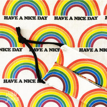 Load image into Gallery viewer, 100% Cotton Washable Face Mask : Have A Nice Day Rainbow