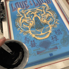 Load image into Gallery viewer, LOVE + LUCK YEAR OF THE TIGER : 19x25 SCREENPRINT