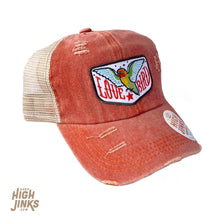 Load image into Gallery viewer, Love Bird : Ponytail Trucker Hat
