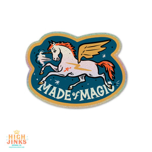 Made of Magic Unicorn  : 3" Vinyl Sticker