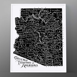 AZ Territory Map : 8x10 Archival Print