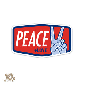 Peace and Love : 3" Vinyl Sticker