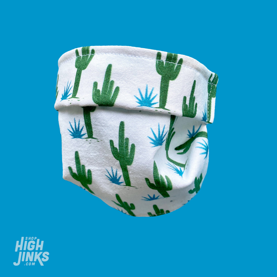 100% Cotton Washable Face Mask : Agave Print