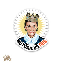 Load image into Gallery viewer, Notorious RBG : 2.75&quot; High Gloss Vinyl Sticker
