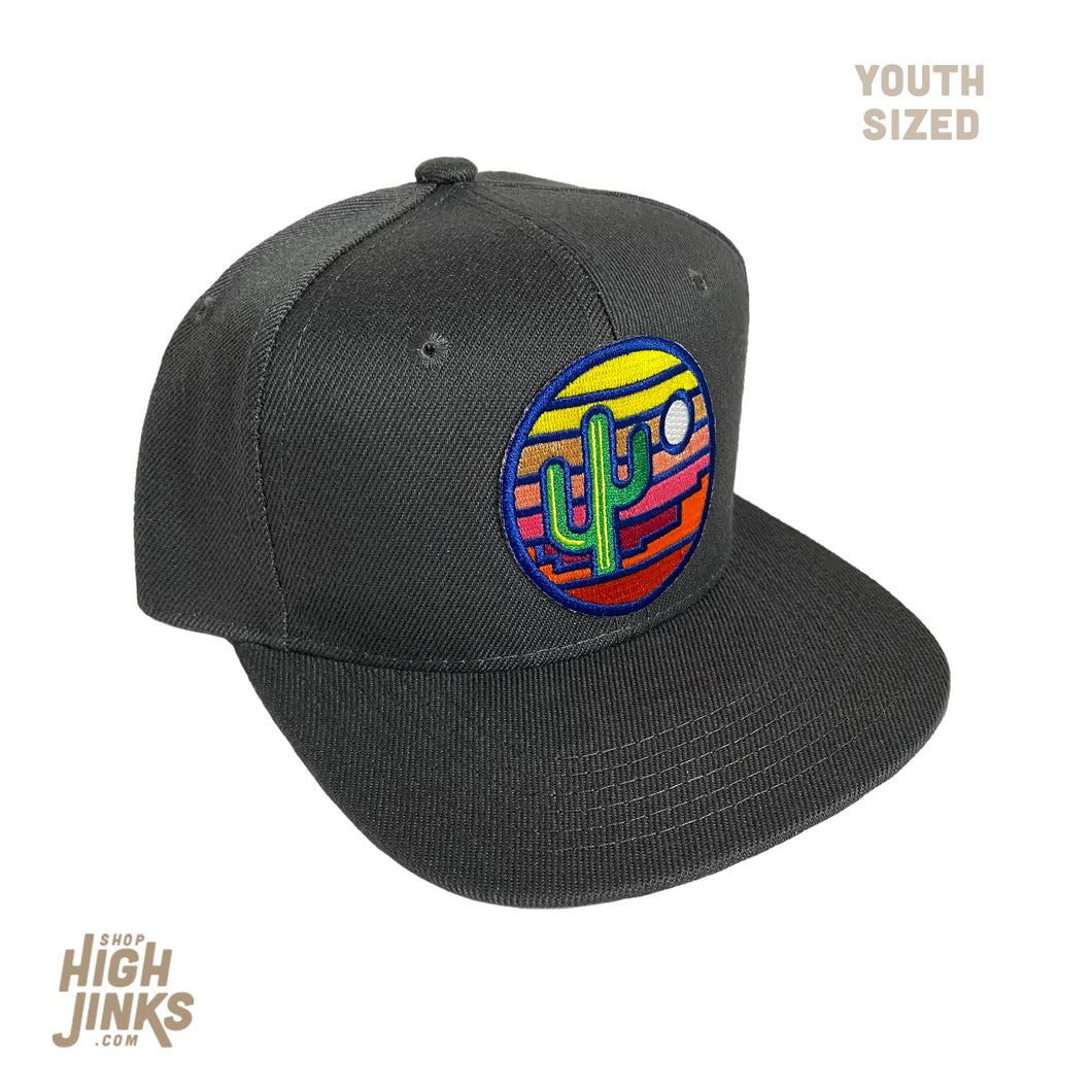 Stained Glass Sunset : KIDS Flat Brim Hat