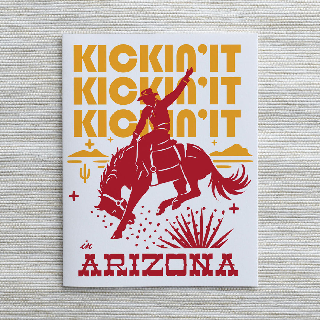 Kickin' It Arizona : Letterpress Card