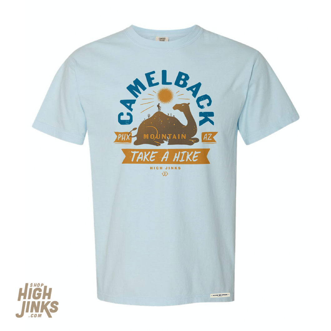 Camelback Take a Hike : Crew Neck T-Shirt Chambray Blue