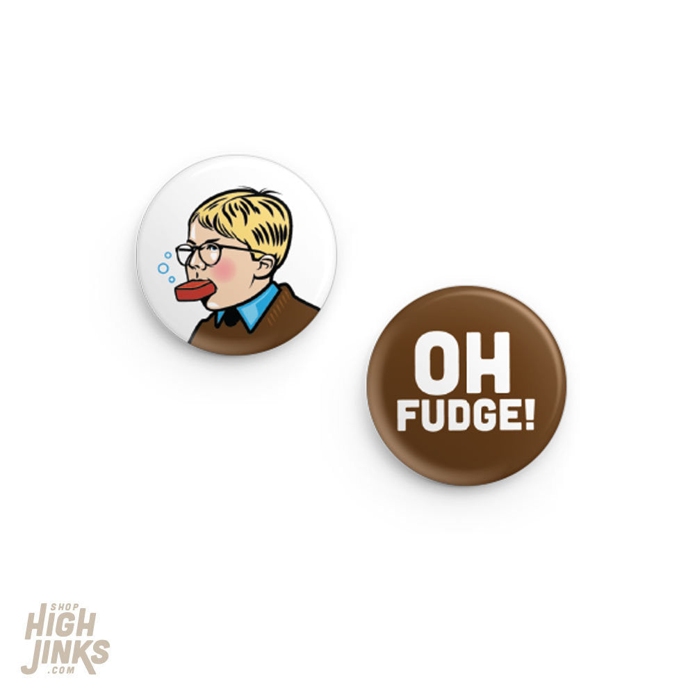 Oh Fudge Pinback Button Set: 1.25