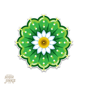 Cactus Flower : 3" High Gloss Vinyl Sticker