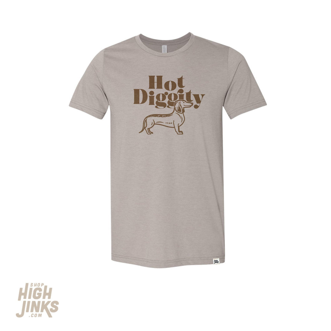 Hot Diggity Dog : Adult's Crew Neck T-Shirt
